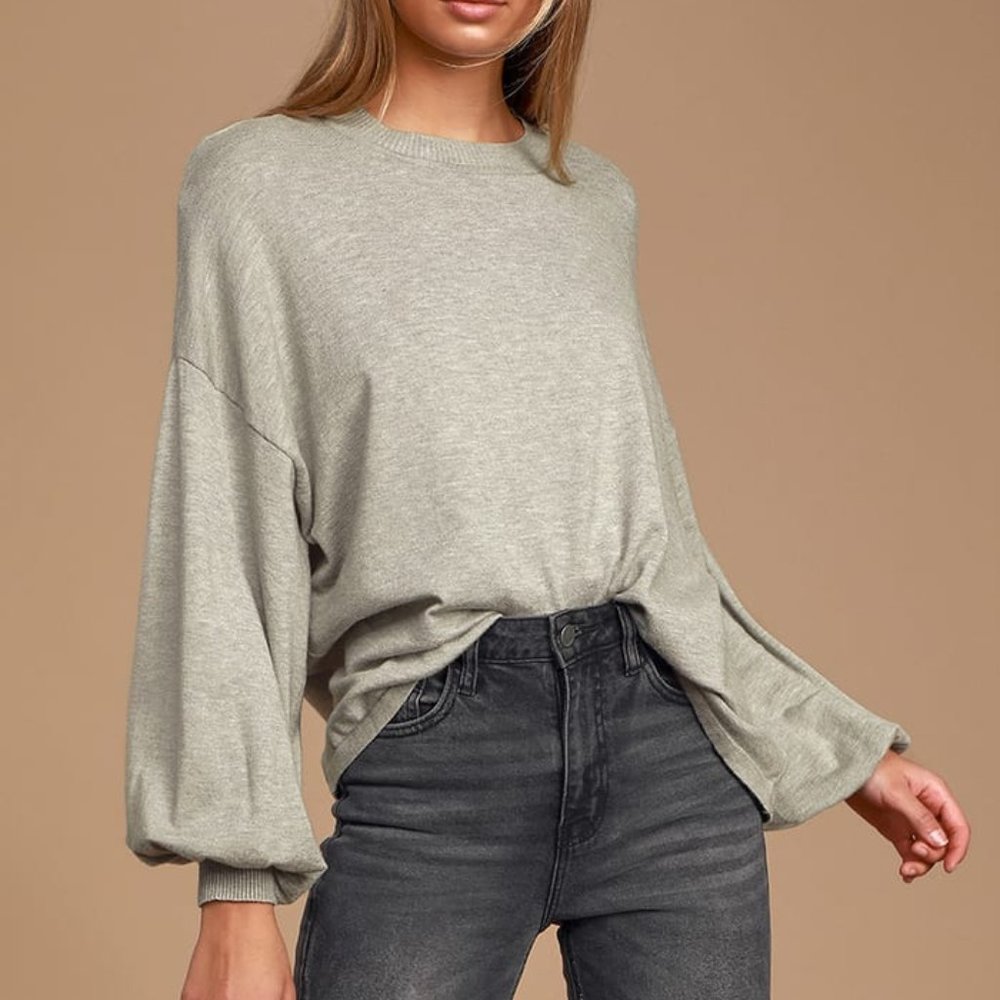 Lulus Balloon Sleeve Sweater